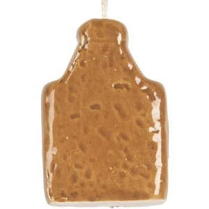 Clayre & Eef Záves Domček 4x4x6 cm Hnedá/Biela