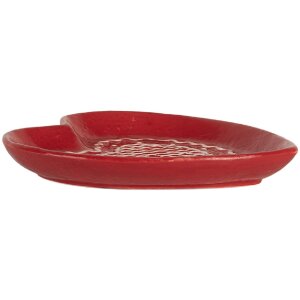 Clayre & Eef 6CE2359 Malý tanier 17x17x3 cm červeno-biely