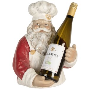 Clayre & Eef Držiak na fľaše Santa Claus 25x25x35 cm