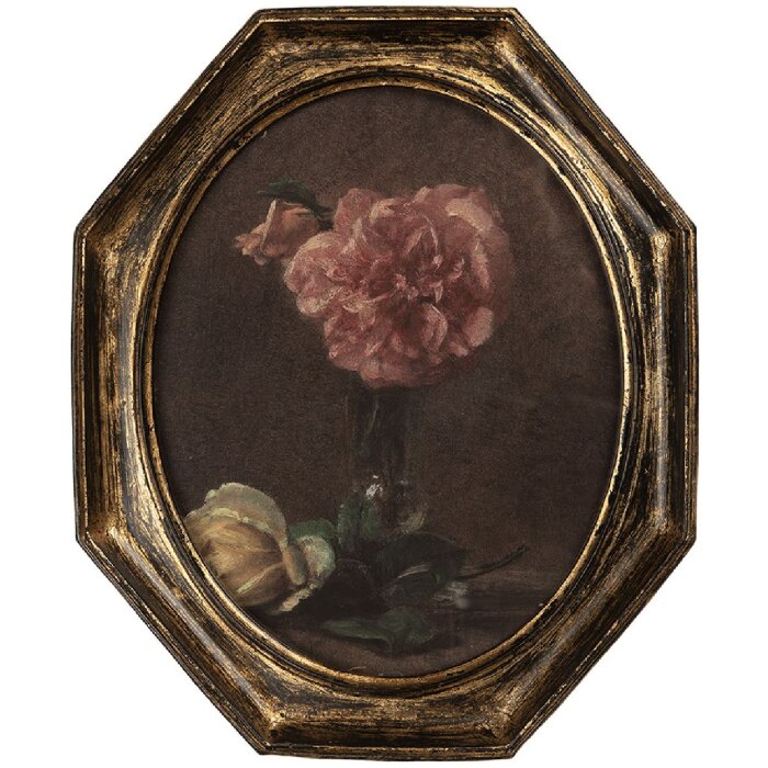 Clayre & Eef 6PR5798 Obraz 25x3x30 cm Čierno-zlatý