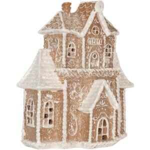 Clayre & Eef Dekoračný domček s LED 18x9x20 cm
