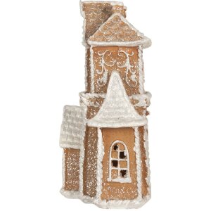 Clayre & Eef Dekoračný domček s LED 18x9x20 cm