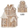 Clayre & Eef Dekoračný domček s LED 18x9x20 cm