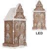 Clayre & Eef 6PR5806 LED Dom Dekorácia 17x15x35 cm Hnedo-Biela