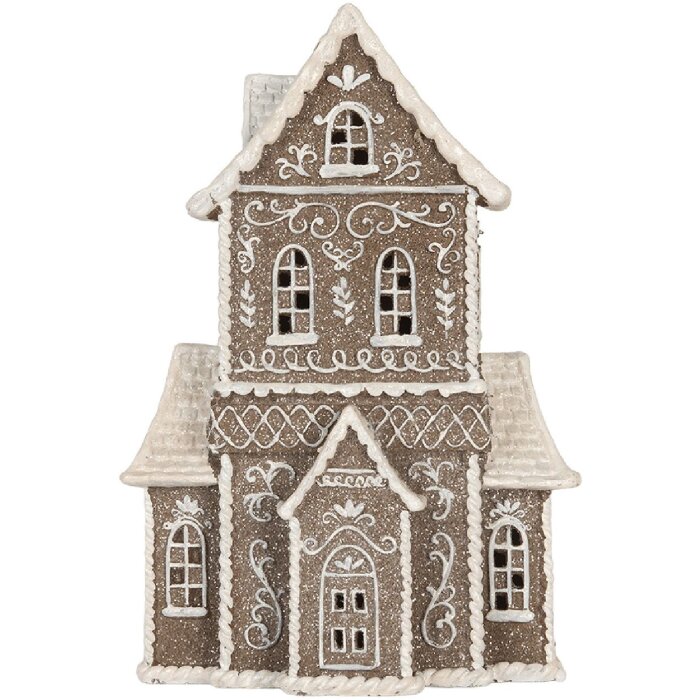 Clayre & Eef Dekoračný domček s LED 23x11x33 cm