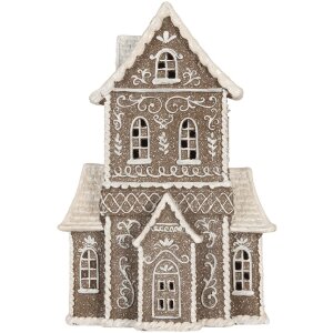 Clayre & Eef Dekoračný domček s LED 23x11x33 cm