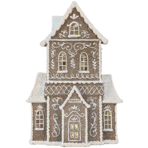 Clayre & Eef Dekoračný domček s LED 23x11x33 cm