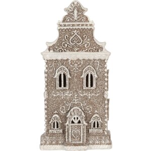 Clayre & Eef Dekoračný domček s LED 17x15x35 cm