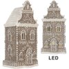Clayre & Eef Dekoračný domček s LED 17x15x35 cm