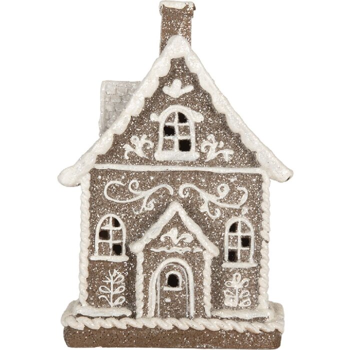 Clayre & Eef Dekoračný domček s LED 16x10x23 cm