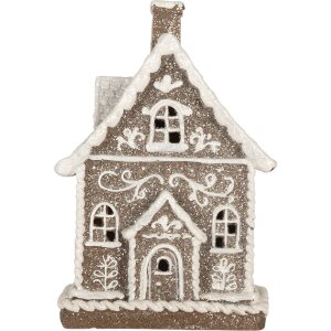Clayre & Eef Dekoračný domček s LED 16x10x23 cm