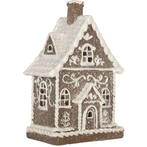 Clayre & Eef Dekoračný domček s LED 16x10x23 cm