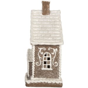 Clayre & Eef Dekoračný domček s LED 16x10x23 cm