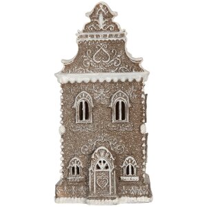 Clayre & Eef Dekoračný domček s LED 12x11x25 cm