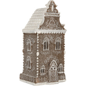 Clayre & Eef Dekoračný domček s LED 12x11x25 cm