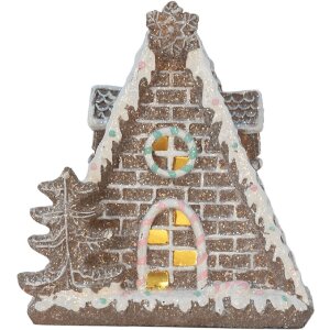 Clayre & Eef 6PR5824 Dekoračný domček s LED 17x10x18 cm