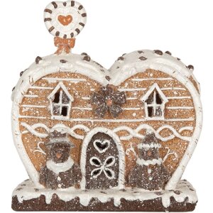 Clayre & Eef Dekoračný domček s LED 18x10x19 cm