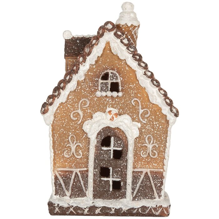 Clayre & Eef Dekoračný domček s LED 13x9x20 cm