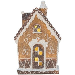 Clayre & Eef Dekoračný domček s LED 13x9x20 cm