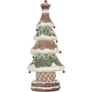 Clayre & Eef 6PR5828 Vianočný stromček s LED 15x12x36 cm