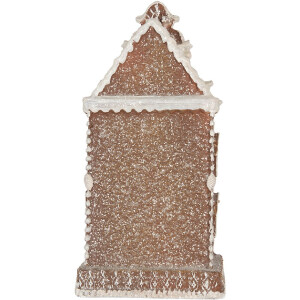 Clayre & Eef Dekoračný domček s LED svetlami 12x11x25 cm