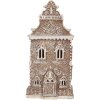 Clayre & Eef Dekoračný domček s LED svetlami 12x11x25 cm