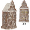Clayre & Eef Dekoračný domček s LED svetlami 12x11x25 cm