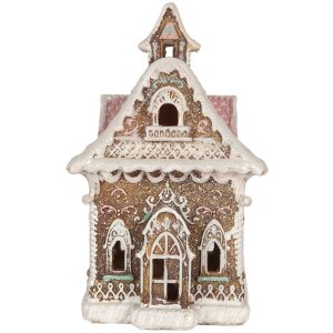 Clayre & Eef 6PR5833 Dekoratívny dom s LED 16x15x25 cm