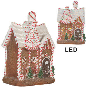 Clayre & Eef Dekoračný dom s LED 16x12x23 cm