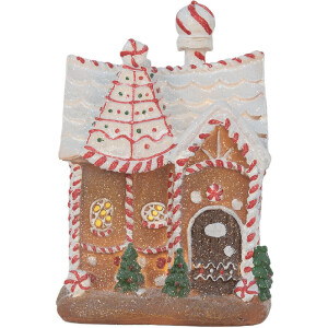 Clayre & Eef Dekoračný dom s LED 16x12x23 cm