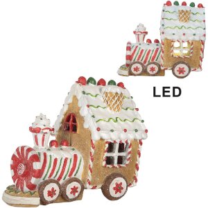 Clayre & Eef Dekoračná lokomotíva s LED...