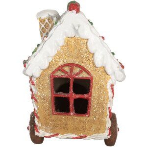 Clayre & Eef Dekoračná lokomotíva s LED 21x12x17 cm