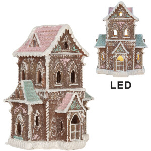 Clayre & Eef Dekoračný dom s LED 15x12x20 cm