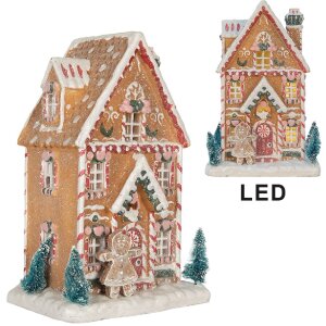 Clayre & Eef Dekorácia Dom s LED 17x12x25 cm
