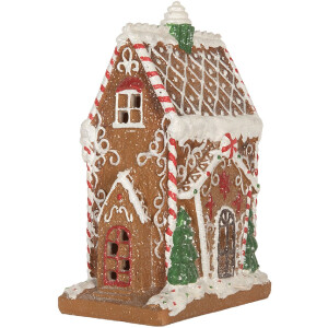 Clayre & Eef Dekoračný domček s LED 15x9x20 cm