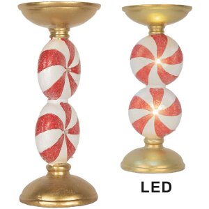 Clayre & Eef Svietnik s LED Ø 10x23 cm...