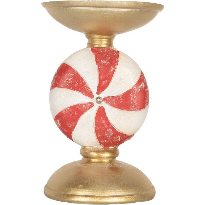 Clayre & Eef 6PR5851 LED Svietnik 10x16 cm Zlato-biely