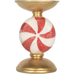 Clayre & Eef 6PR5851 LED Svietnik 10x16 cm Zlato-biely