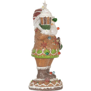 Clayre & Eef Santa Claus s LED 15x13x32 cm