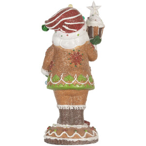 Clayre & Eef Santa Claus s LED 15x13x32 cm
