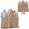 Clayre & Eef Domček s LED 21x8x20 cm Hnedá Ružová