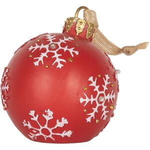 Clayre & Eef 6PR5858 Vianočná guľa s LED 12x14 cm