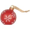 Clayre & Eef 6PR5858 Vianočná guľa s LED 12x14 cm