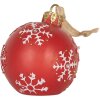 Clayre & Eef 6PR5858 Vianočná guľa s LED 12x14 cm