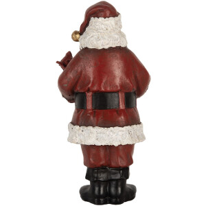 Clayre & Eef 6PR5863 Dekorácia Santa Claus s knihou 10x10x21 cm