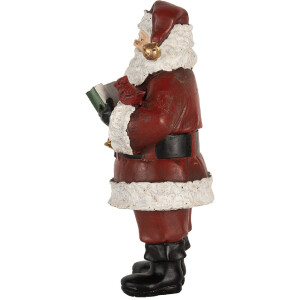 Clayre & Eef 6PR5863 Dekorácia Santa Claus s knihou 10x10x21 cm