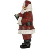 Clayre & Eef 6PR5863 Dekorácia Santa Claus s knihou 10x10x21 cm