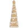 Clayre & Eef 6PR5866 Dekoračný vianočný stromček 9x25 cm hnedý a biely
