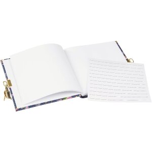 Goldbuch Denník Tropické vtáky Modrý 16x16 cm so zámkom