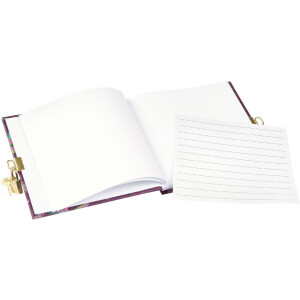 Goldbuch Denník Tropické vtáky plum 16x16 cm so zámkom
